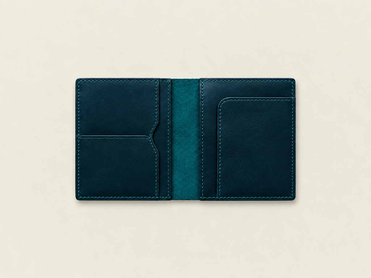 Montaeus Ocean Teal RFID Leather Wallet